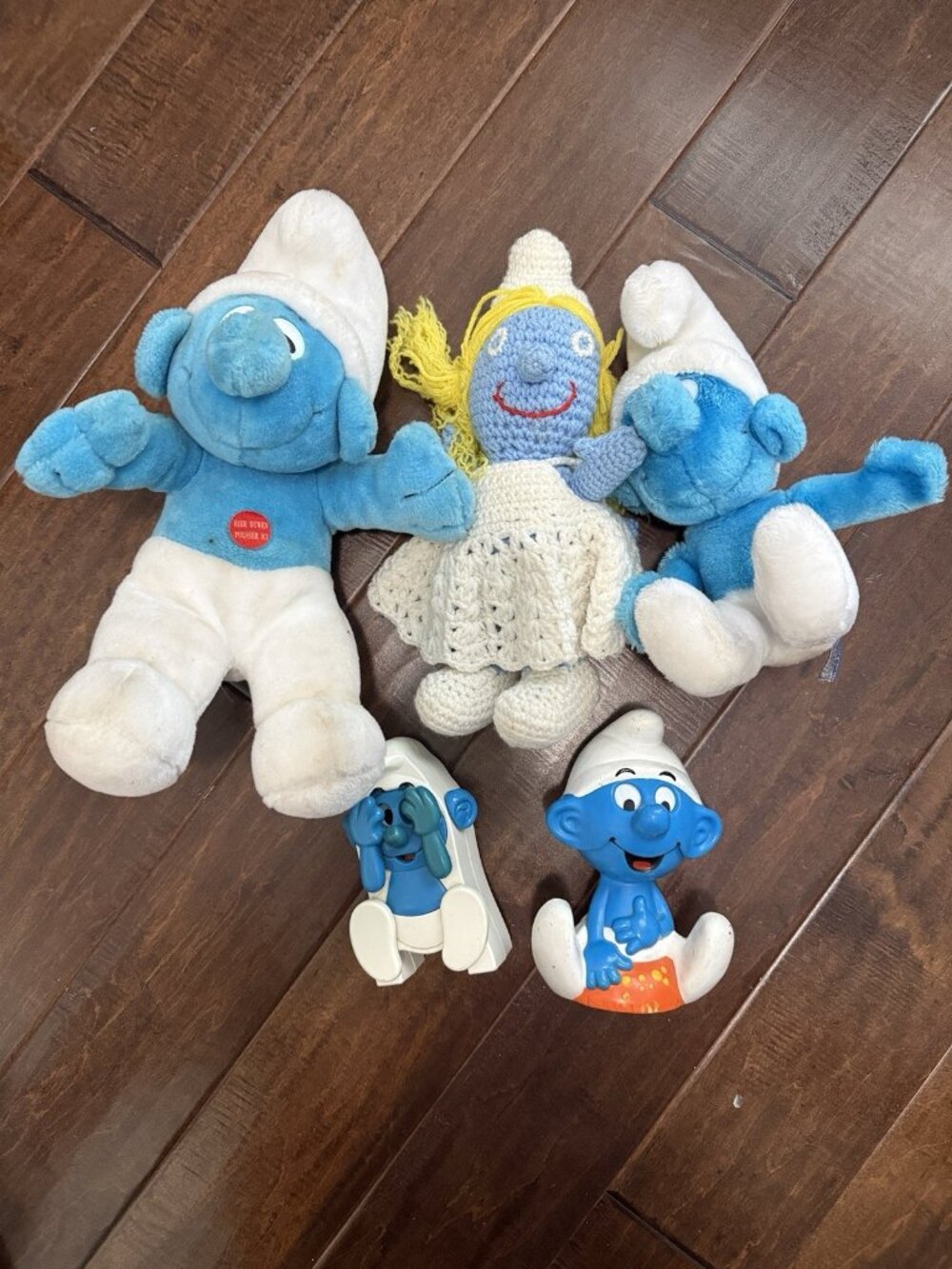 Vintage Smurf Lot ILLCO 1983 Wallace Berrie 1979 NICOTOY Belgium PEYO 5 Items
